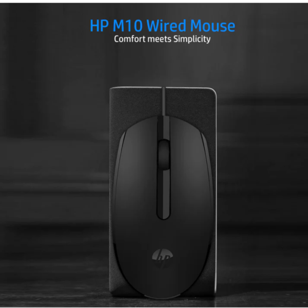 HP M10 Wired USB Mouse High Definition 1000DPI Optical Tracking - Image 3